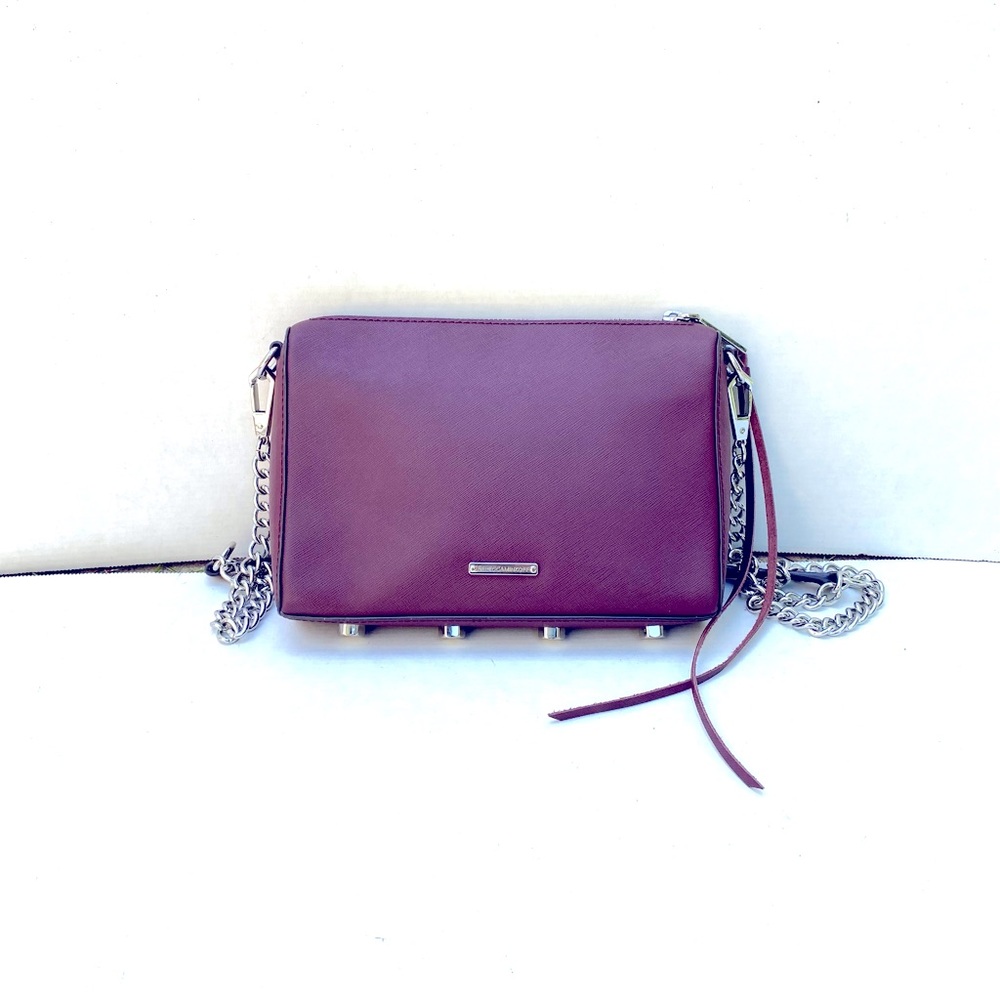 Rebecca Minkoff Burgundy Saffiano Leather Crossbody Bag